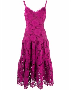 Расклешенное платье с цветочным кружевом Marchesa notte