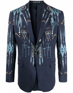 Однобортный пиджак с принтом Etro