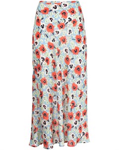 Шелковая юбка с цветочным принтом Rixo