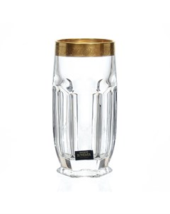Набор стаканов для воды safari gold 300 мл прозрачный 6x15x6 см Crystalite bohemia