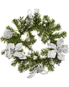 Новогоднее украшение Венок 30 см серебристый Е96746 Snowmen