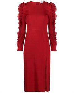 Платье с оборками на рукавах Red valentino