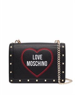 Сумка на плечо с вышитым логотипом Love moschino