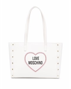 Сумка тоут с вышитым логотипом Love moschino