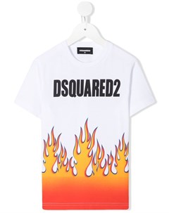 Футболка с принтом и логотипом Dsquared2 kids