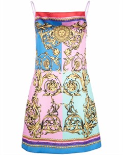 Платье в стиле колор блок с принтом Regalia Baroque Versace jeans couture