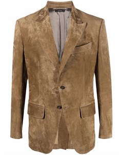 Однобортный кожаный пиджак Tom ford