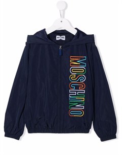 Куртка с вышитым логотипом Moschino kids