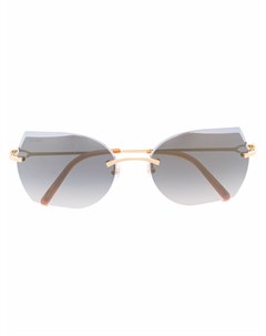 Солнцезащитные очки в безободковой оправе Cartier eyewear