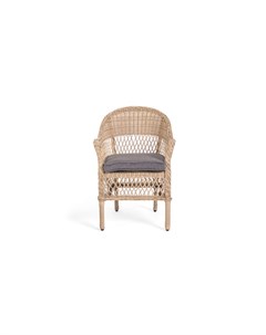 Плетеный стул из искусственного ротанга сицилия коричневый 59x82x64 см Outdoor