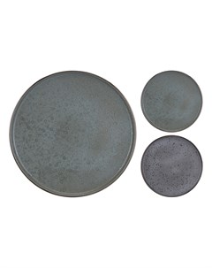 Тарелка обеденная керамическая серая серый 2 см Garda decor