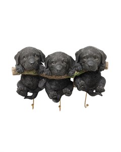 Вешалка настенная puppies черный 29x21x12 см Kare