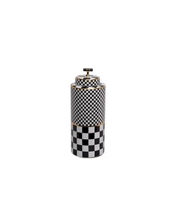 Ваза керамическая с крышкой chess черный 37 см Garda decor