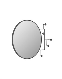 Зеркало с вешалками vianela черный 70x51x5 см La forma