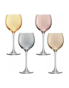 Набор бокалов для вина polka 4 шт мультиколор 36x20x9 см Lsa international