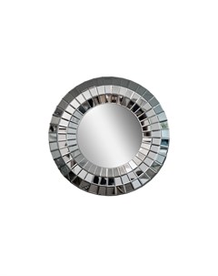 Зеркало круглое в раме из зеркальных элементов серебристый Garda decor