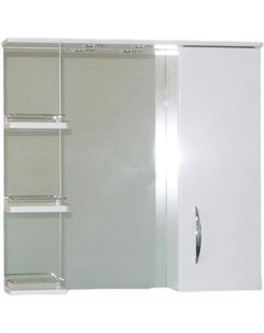 Шкаф с зеркалом для ванной Камелия 12 75 Д2 левый Санитамебель