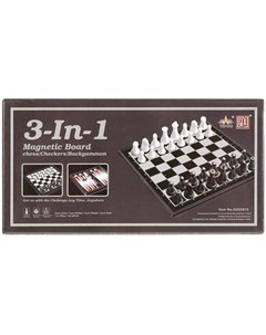 Настольная игра 3 в 1 шашки шахматы нарды 400х200х36 No brand