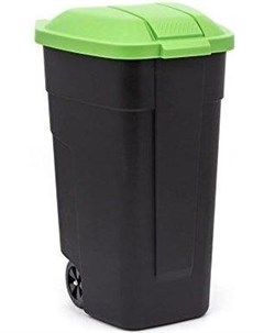 Контейнер для мусора на колесах REFUSE BIN 110 л черный зеленый 214125 Curver