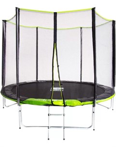 Батут Extreme Green 10 ft 312 см 3 опоры с защитной сеткой и лестницей Fitness trampoline