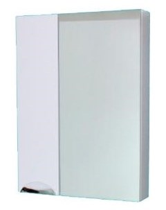 Шкаф с зеркалом Эмили 102 650 правый белый Санитамебель
