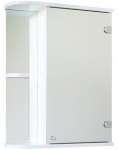 Шкаф с зеркалом для ванной Камелия 09 45 правый белый Санитамебель