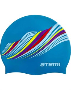 Шапочка для плавания PSC417 узор голубой Atemi