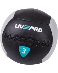 Медицинбол Wall Ball 3 кг черный серый NL LP8100 03 00 00 00 Livepro
