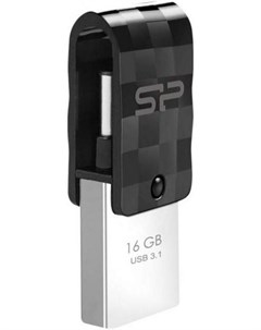 Usb flash 16Gb Mobile C31 черный SP016GBUC3C31V1K Silicon power