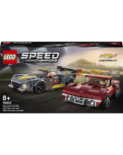 Конструктор Speed Champions Chevrolet Corvette C8 R and 1968 Chevrolet 76903 Lego