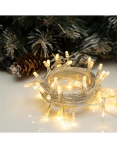Новогодняя гирлянда Нить 50 LED 5м теплый белый 3556757 Luazon