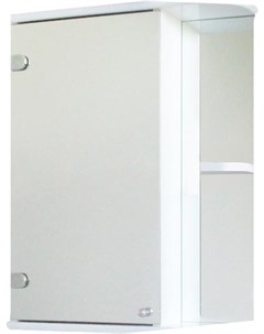 Шкаф с зеркалом для ванной Камелия 09 50 левый белый Санитамебель