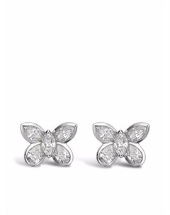 Серьги гвоздики Butterfly из белого золота с бриллиантами Pragnell