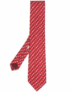 Шелковый галстук с логотипом Salvatore ferragamo