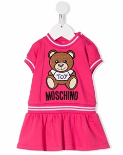 Платье футболка Teddy с вышитым логотипом Moschino kids
