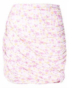 Мини юбка со сборками и цветочным принтом Magda butrym