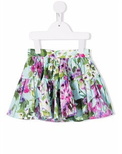 Расклешенная юбка с цветочным принтом Dolce & gabbana kids