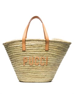 Плетеная сумка с логотипом Emilio pucci