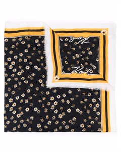 Шелковый платок с цветочным принтом Karl lagerfeld
