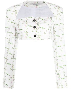 Укороченная блузка с цветочным принтом Philosophy di lorenzo serafini
