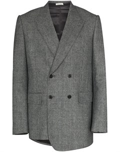 Двубортный пиджак асимметричного кроя Alexander mcqueen
