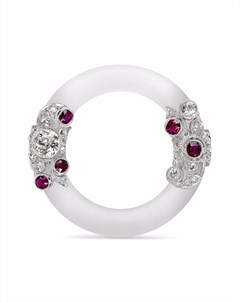 Платиновое кольцо Art Deco с бриллиантами и рубином Pragnell vintage