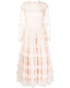 Кружевное платье Blossom с оборками Needle & thread