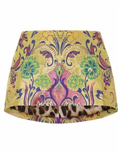 Жаккардовая мини юбка с цветочным узором Dolce&gabbana