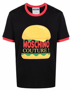 Футболка Burger с графичным принтом Moschino