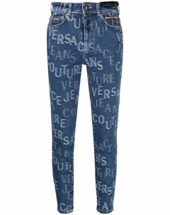 Укороченные джинсы с логотипом Versace jeans couture