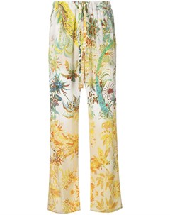 Шелковые брюки с цветочным принтом Etro