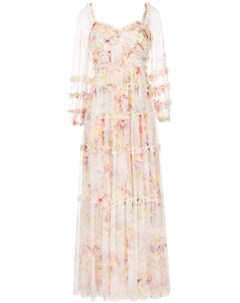 Длинное платье с цветочным принтом Needle & thread