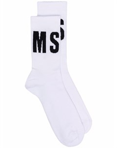 Носки вязки интарсия с логотипом Msgm