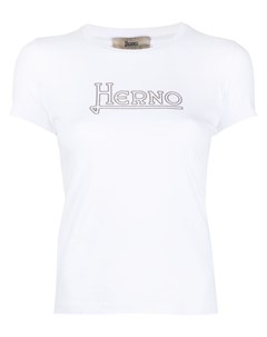 Футболка с вышитым логотипом Herno